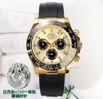 Clean Factory Rolex Daytona 4130 Movement Gold Face Men’s Watch